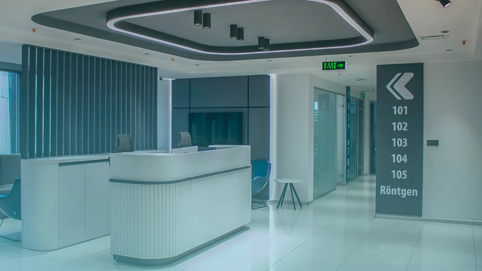 Espace d'accueil de la clinique dentaire Dentavivo à Istanbul